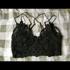 Free People Adella Bralette Black Large